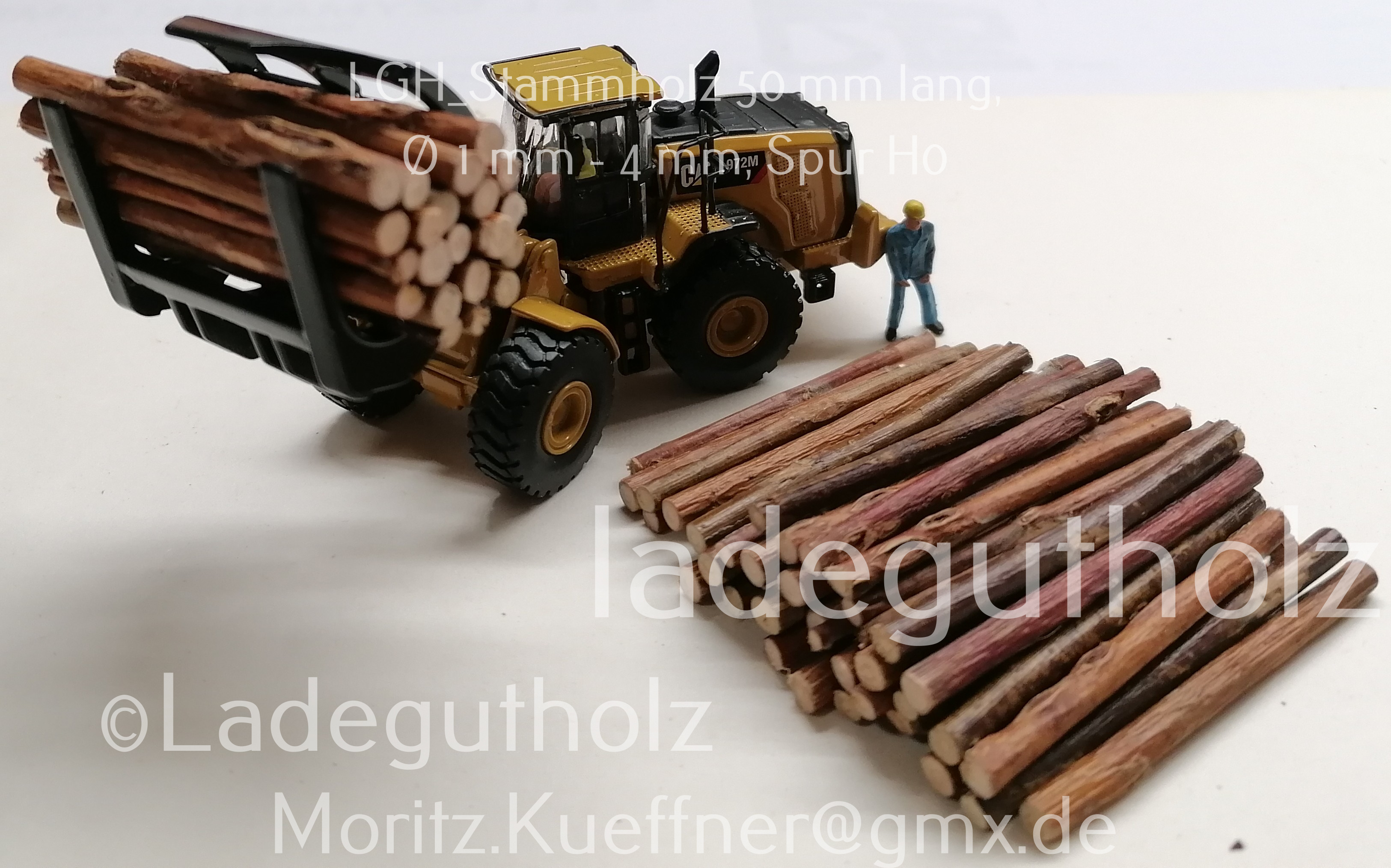 Stammholz 50 mm lang Ø 1 - 4 mm - 20 Stück